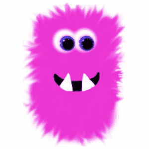 Ein rosa Tier mit spitzen zähnen